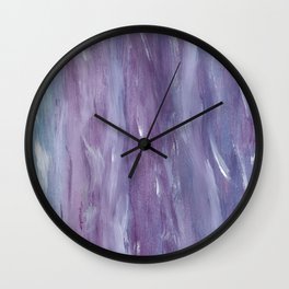 Touching Purple Blue Watercolor Abstract #1 #painting #decor #art #society6 Wall Clock