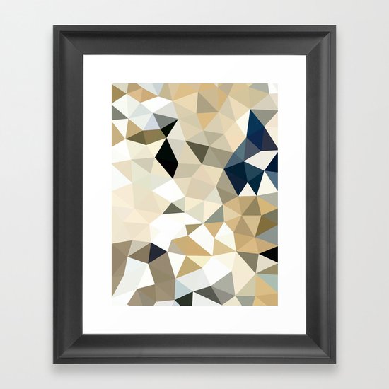 Neutral Tris Framed Art Print