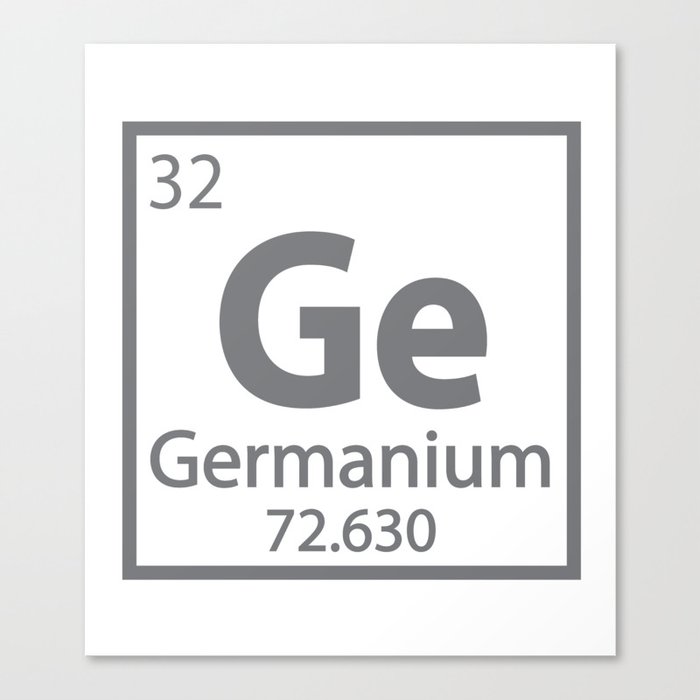 Germanium - Germany Science Periodic Table Canvas Print