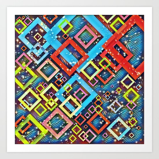 sparkling check pattern A Art Print