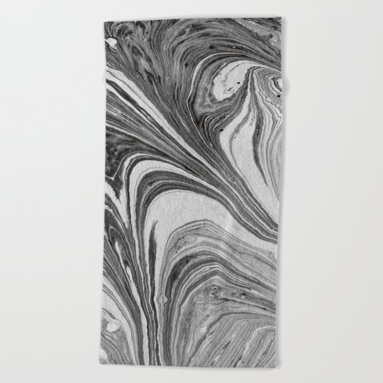 marbling 07 Beach Towel