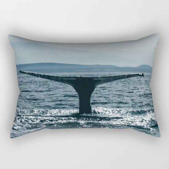 Whale in the sea Rectangular Pillow