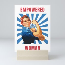 Empowered Woman | Rosie the Riveter Retro Comic Art Mini Art Print
