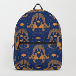 Goldfish Damask Pattern Backpack