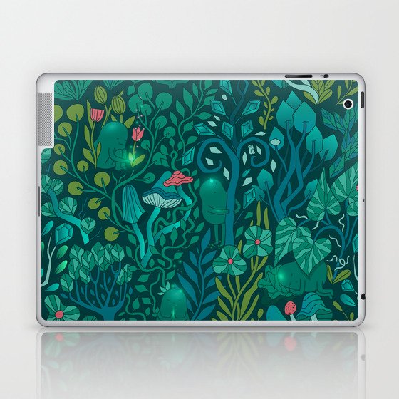 Emerald forest keepers. Magic woodland creatures. Laptop & iPad Skin