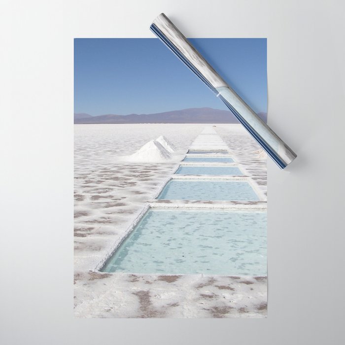 Argentina Photography - Salinas Grandes Under The Blue Sky Wrapping Paper