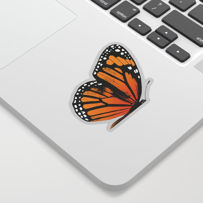 Monarch Butterfly | Left Butterfly Wing | Vintage Butterflies | Sticker