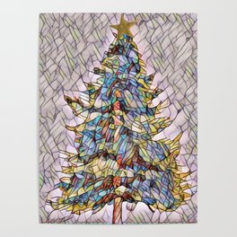 Christmas Tree Mosaic Poster