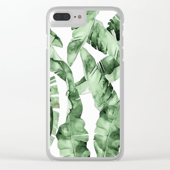 Banana Leaves Clear iPhone Case