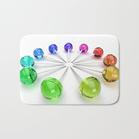 Rainbow Lollipop Bath Mat