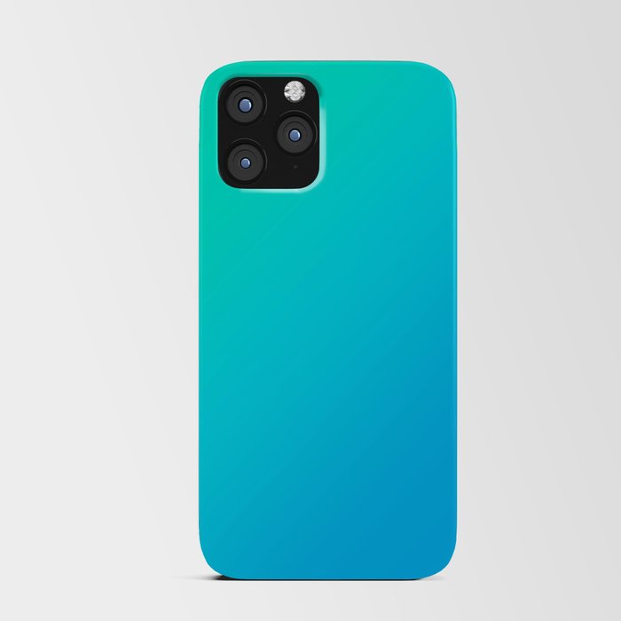 Turquoise to Blue Gradient iPhone Card Case