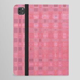 Bubble Gum Pink Check Pattern iPad Folio Case