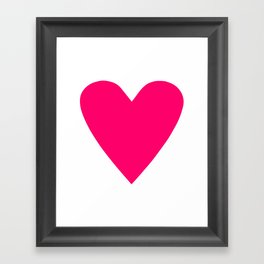 Big Pink Heart Framed Art Print