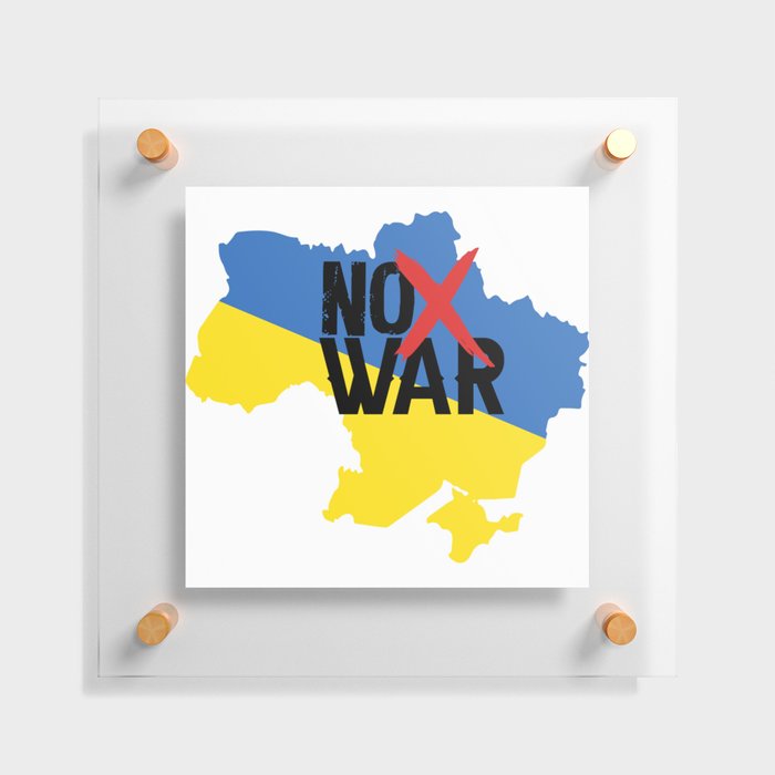 Ukraine No War Floating Acrylic Print