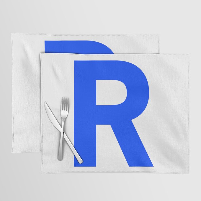 Letter R (Blue & White) Placemat