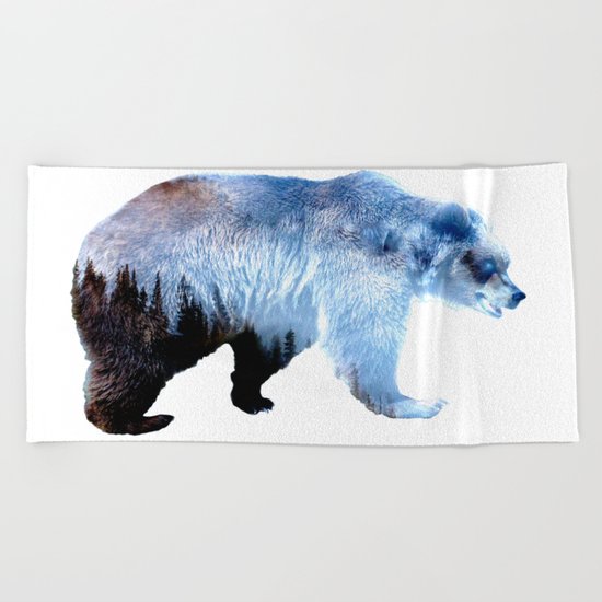 Lazy Bear Beach Towel