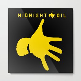 midnight oil circle hand Metal Print