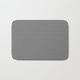 Classic Vintage Black and White Houndstooth Pattern Bath Mat | Black, Black Whiteprint, Pattern, Black and White, Blackandwhite, Vintage, White, Houndstoothpattern, Digital, Blackhoundstooth 