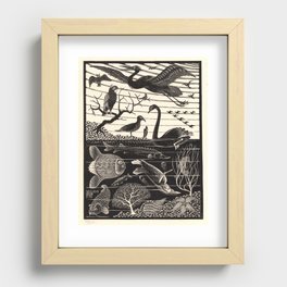 "The Fifth Day of Creation" by M.C. Escher Recessed Framed Print