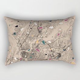 Chattanooga - USA - Eclectic Map Rectangular Pillow