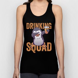 Dabbing Penguin Drinking Squad Unisex Tank Top