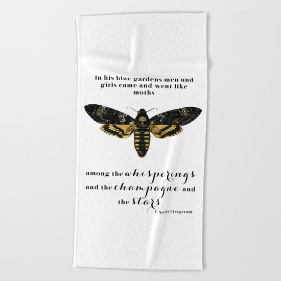 Among the whisperings and the champagne and the stars Beach Towel