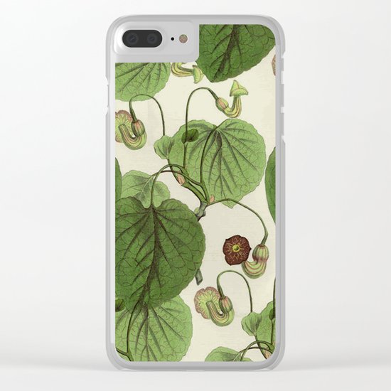 Green leaves Clear iPhone Case