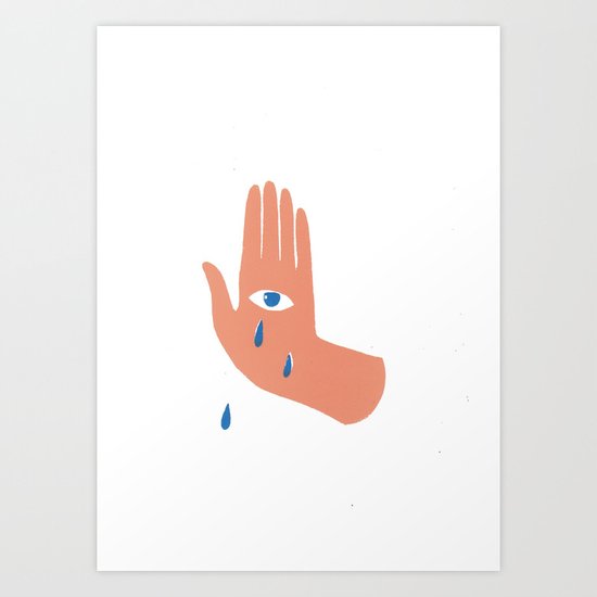 Teary Hand Art Print
