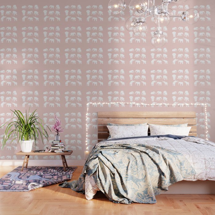 Rose elephant silhouette Wallpaper