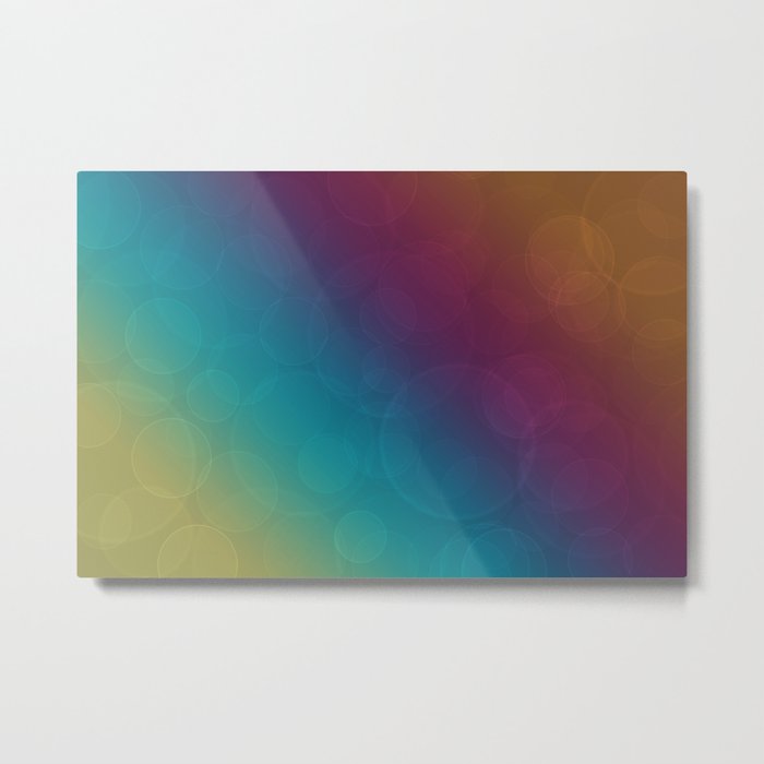Bohek Bubbles on Rainbow of Color - Ombre multi Colored Spheres Metal Print