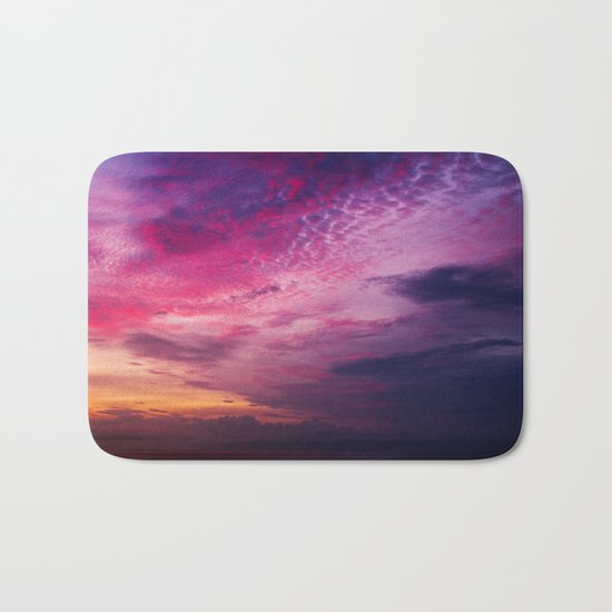 Red Sky Sunrise Bath Mat