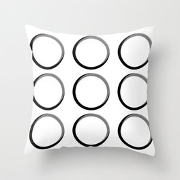 minimal circles Throw Pillow