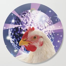 Disco chicken - Retro Vintage Funny  Cutting Board