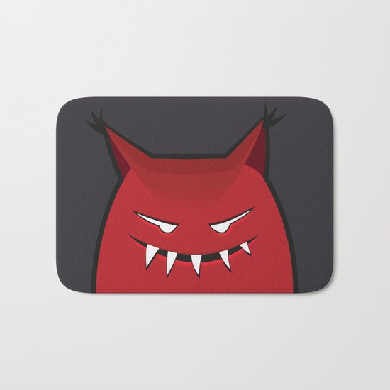 Evil Monster With Pointy Ears Bath Mat