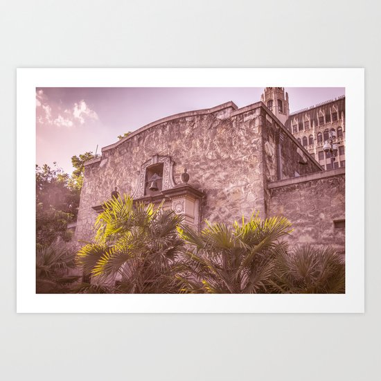 Palm Tree Summer - The Alamo Art Print