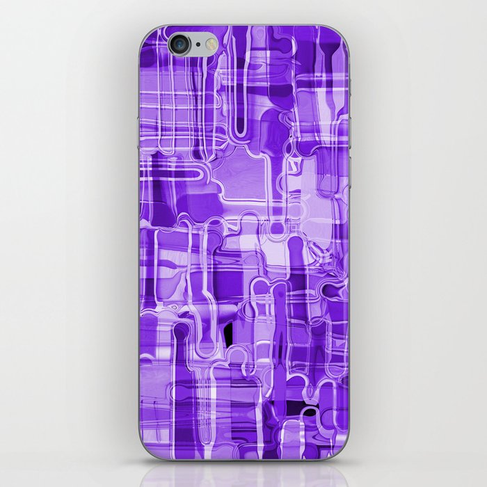 Modern Abstract Digital Paint Strokes in Grape Purple iPhone Skin