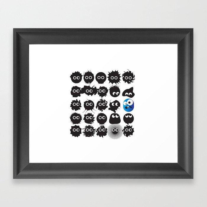CRAZY FACES AND THE GOO PEOPLE Framed Art Print