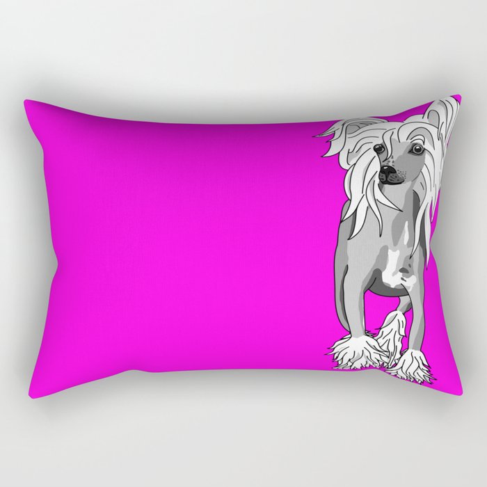 Sassy Chinese Crested Rectangular Pillow