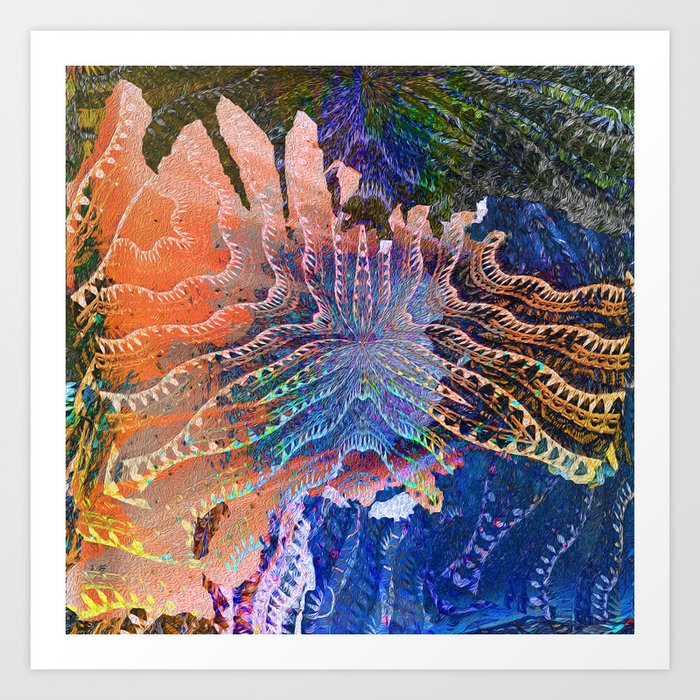 Abstract Caverns Meditation Painting Art Print By