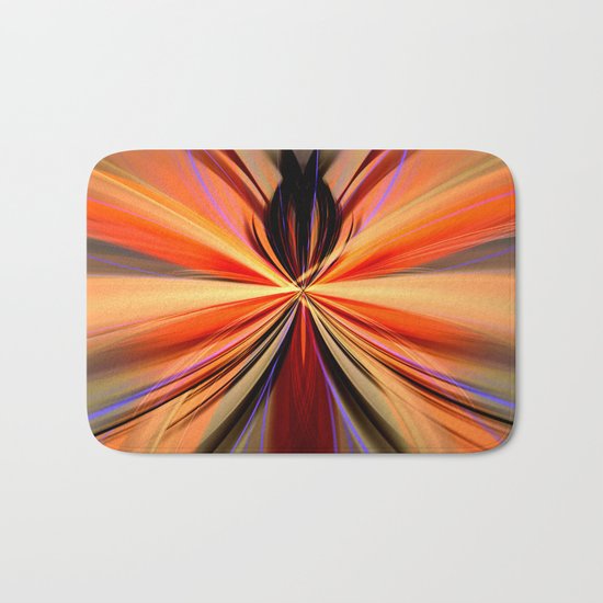 Artistic colourful abstract butterfly Bath Mat