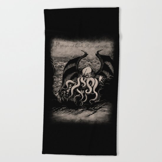 The Rise of Great Cthulhu Beach Towel