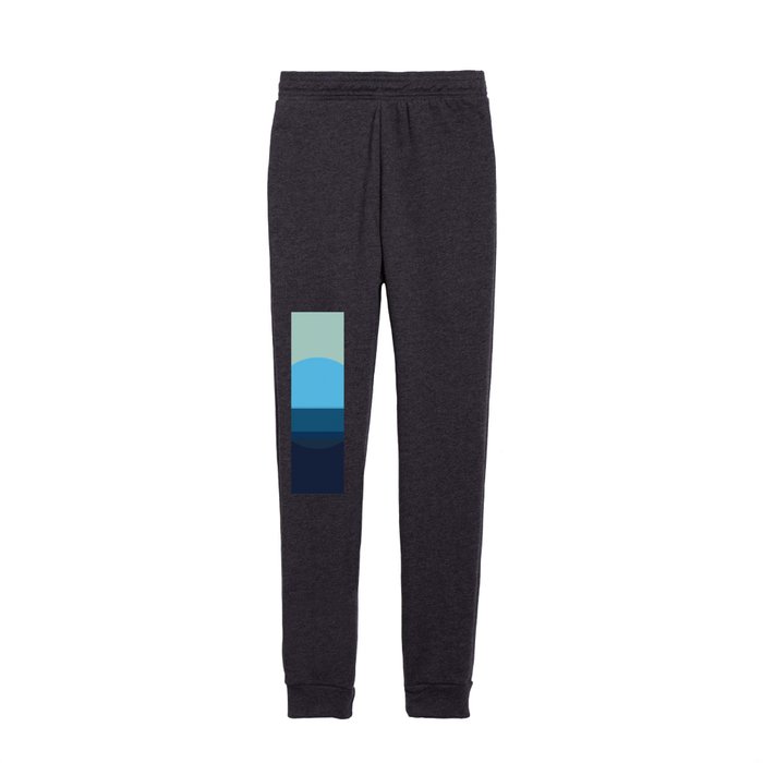 Modern Circle Abstract Blues Kids Joggers