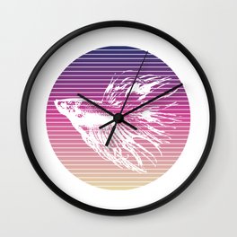 Betta Splendens Retro design I Siamese Fighting Fish Gift Wall Clock