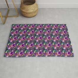 Stylized leaf with an explosion of colors Area & Throw Rug