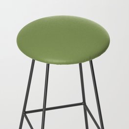 Willow Dye Green Solid Color Popular Hues Patternless Shades of Olive Collection Hex #8c9e5e Bar Stool