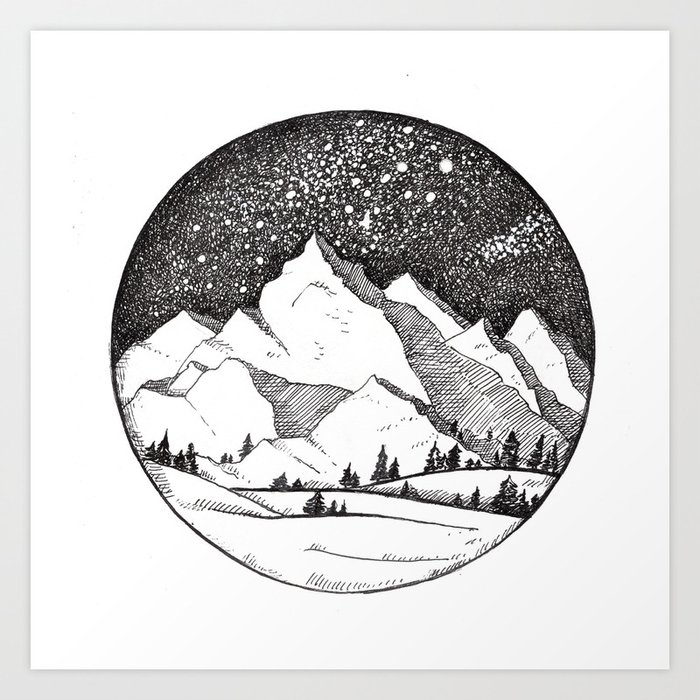 Ink drawing top