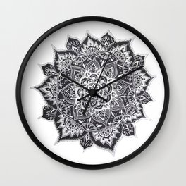 Black Flower Wall Clock