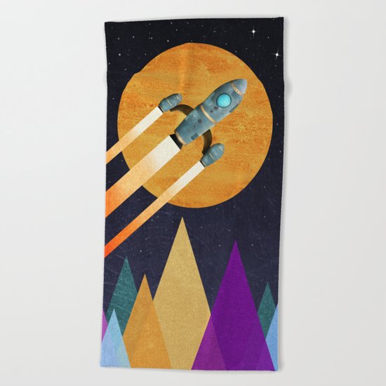 Rocket 2nd Star to the right LLAP Beach Towel