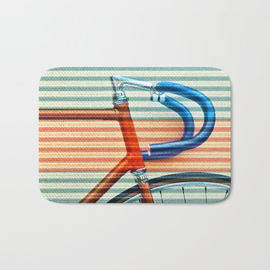 Standard Striped Bike Bath Mat