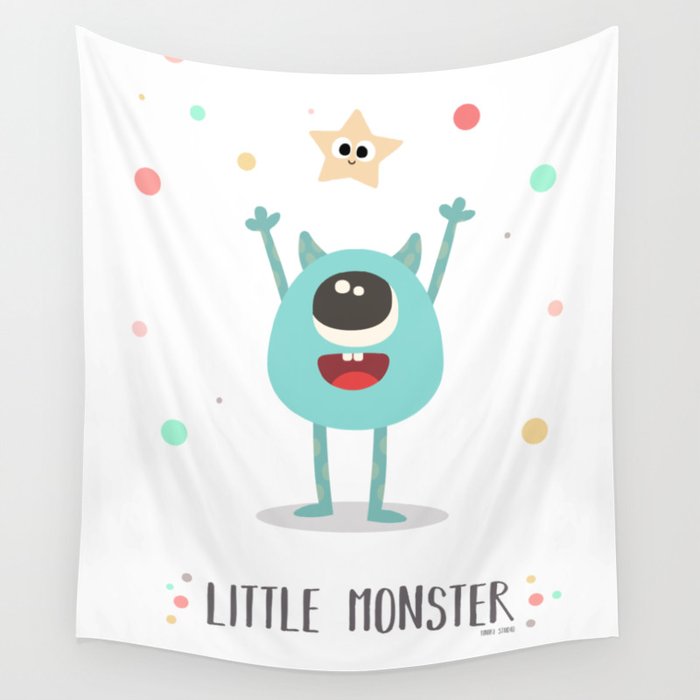Little Moster Wall Tapestry